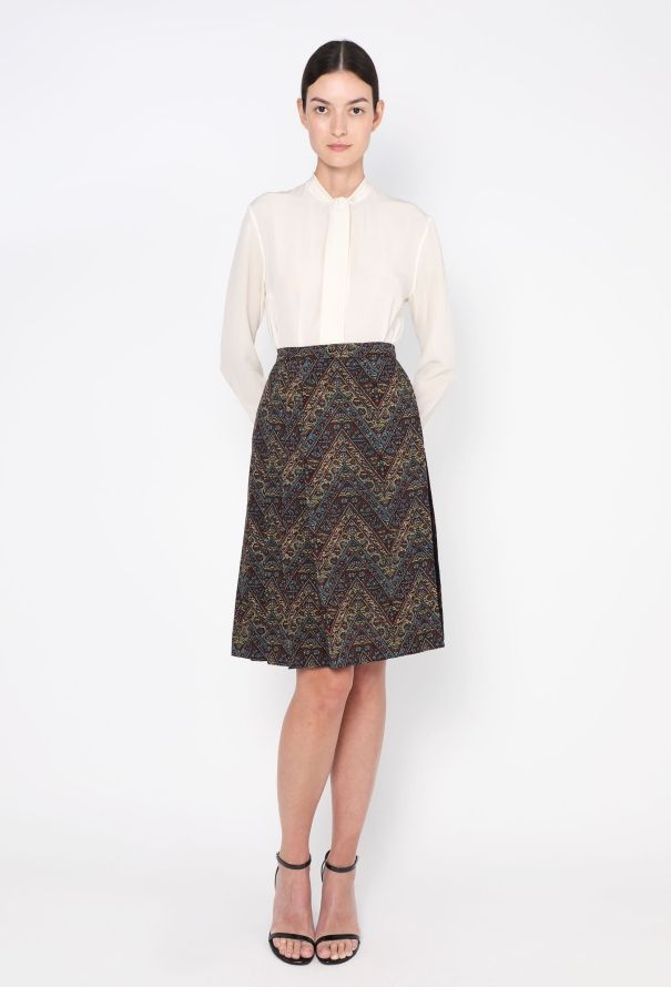 Saint Laurent '70s Printed Wrap Skirt - 3