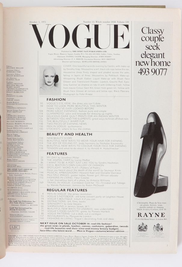 VOGUE UK 1971 Fall/Winter Set David Bailey - 5