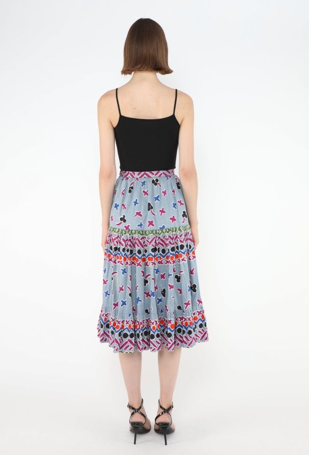 Saint Laurent 1979 Belted Printed Peasant Ensemble - 7