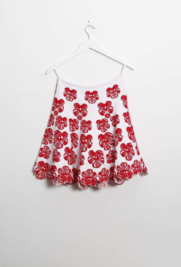 Alaïa S/S 2017 Floral Textured Skirt - 6