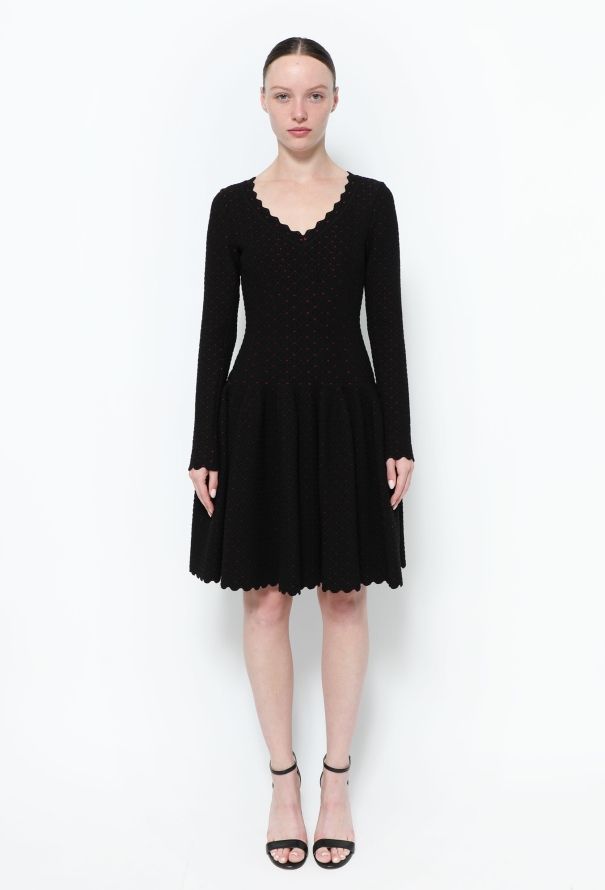 Alaïa Scalloped Skater Dress - 1