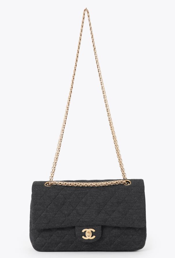 Chanel Grey Jersey Medium Timeless Bag - 2