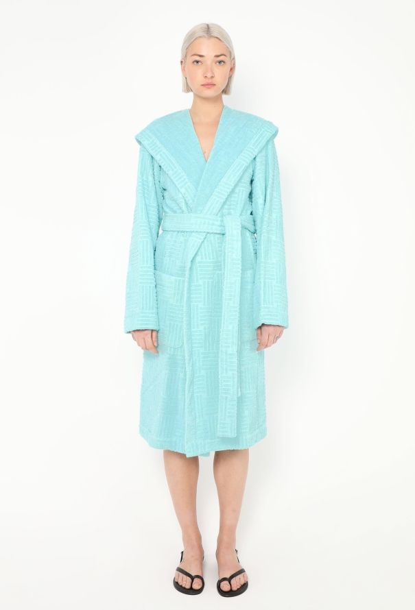Bottega Veneta 2022 Intrecciato Terry Cloth Bathrobe Set - 2