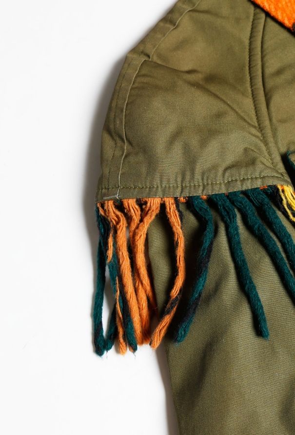 Courrèges 70s Couture Plaid Fringe Cargo Coat - 9