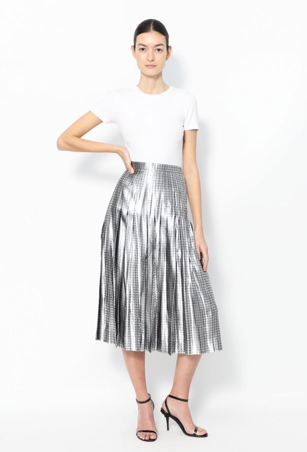 Christian Dior Vintage Metallic Houndstooth Ensemble - 6