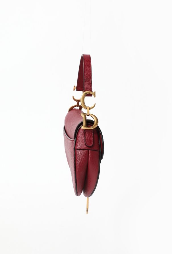 Dior Burgundy Mini Saddle Bag - 5
