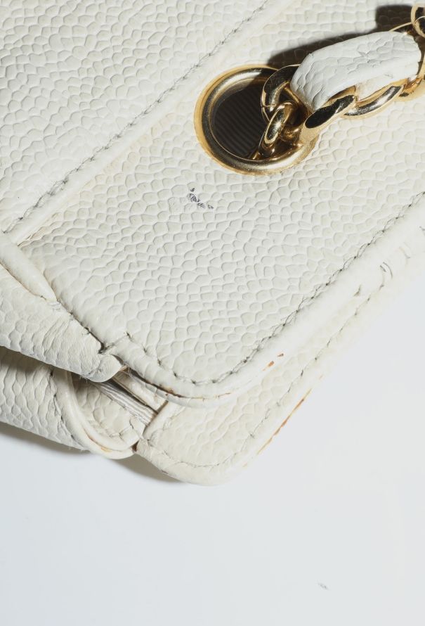 Chanel Off-White Caviar Tote Bag - 10