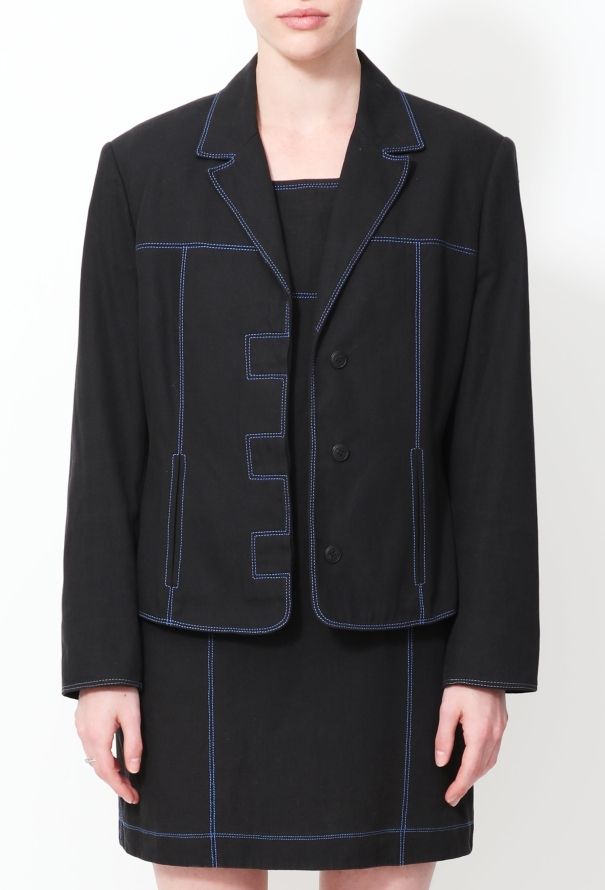 Gianni Versace Jeans Couture' Stitched Trim Dress Ensemble - 4