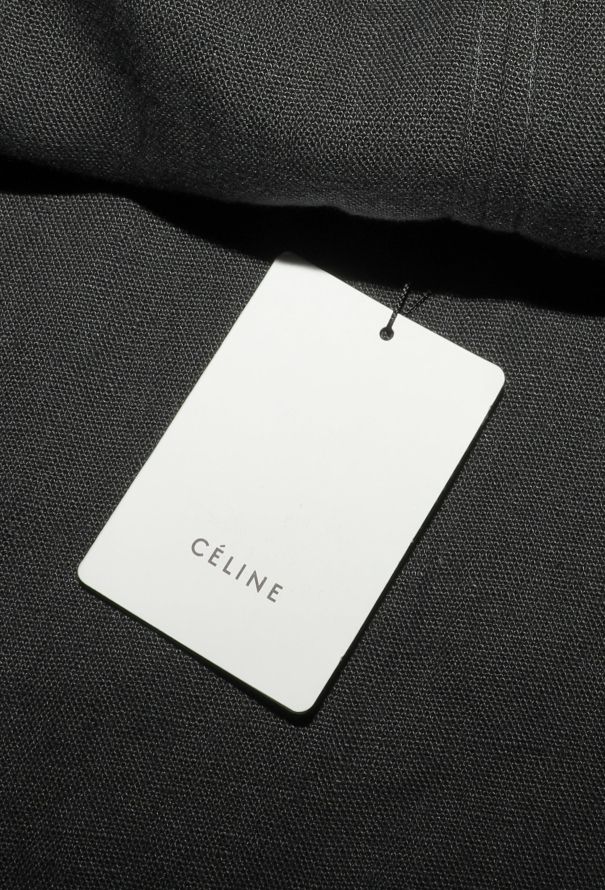 Céline S/S 2018 Leather Trim Linen Kaftan - 7