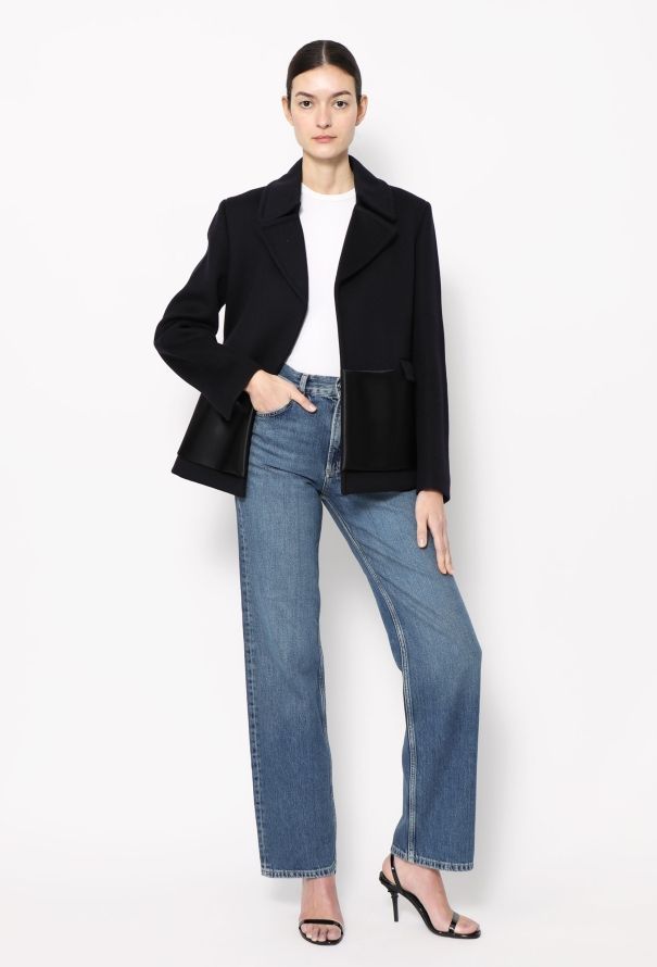 Céline Pre-Fall 2014 Satin Trim Peacoat - 4