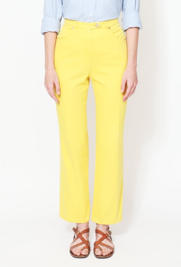 Céline Vintage High-Waisted Denim Trousers - 3