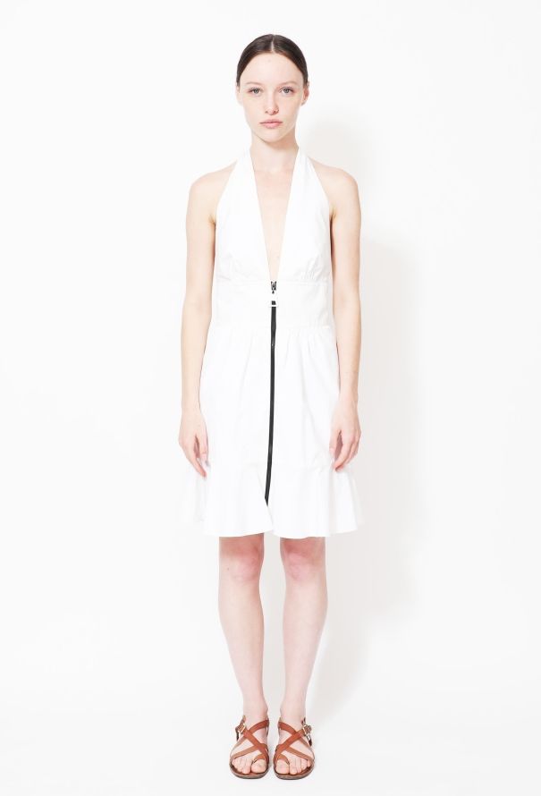 Louis Vuitton 2014 Contrast Zip Halter Dress - 1