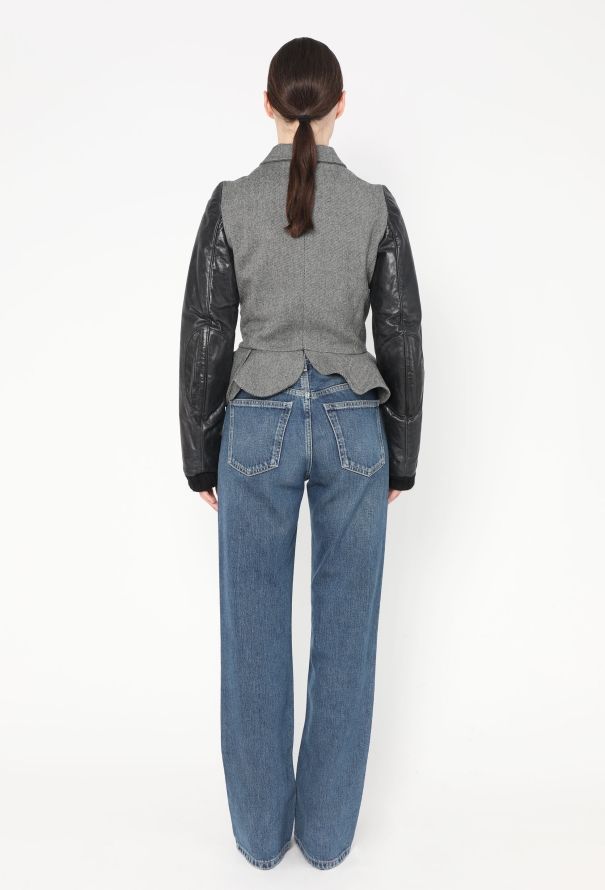 Balenciaga F/W 2002 Leather Peplum Jacket - 6