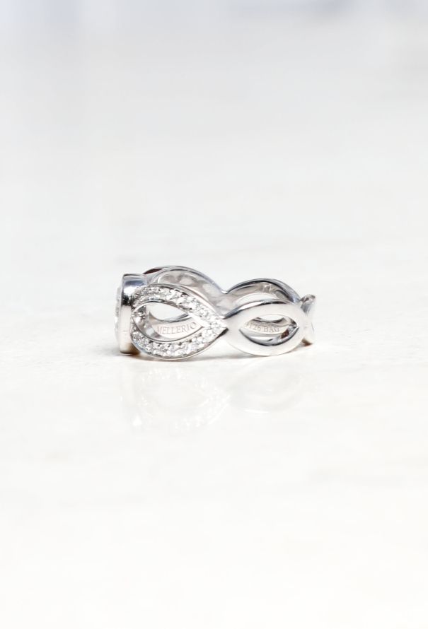 Mellerio Ring "Mot d'amour Delphine" - 18k White Gold & Diamond - 4