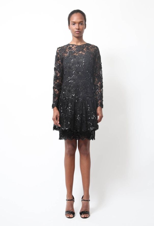 Dior Vintage Floral Lace Dress - 1
