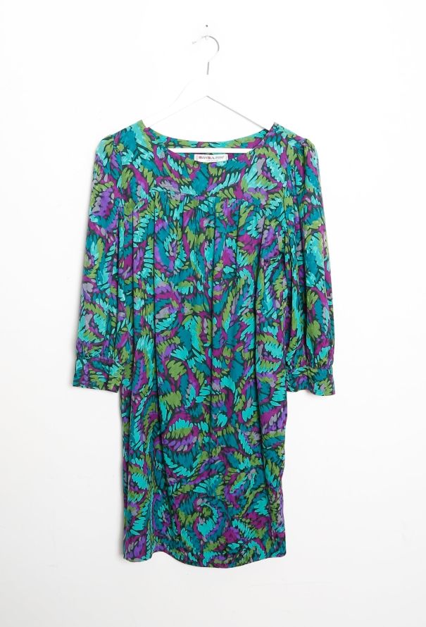 Saint Laurent 70s Graphic Crêpe Tunic Dress - 6