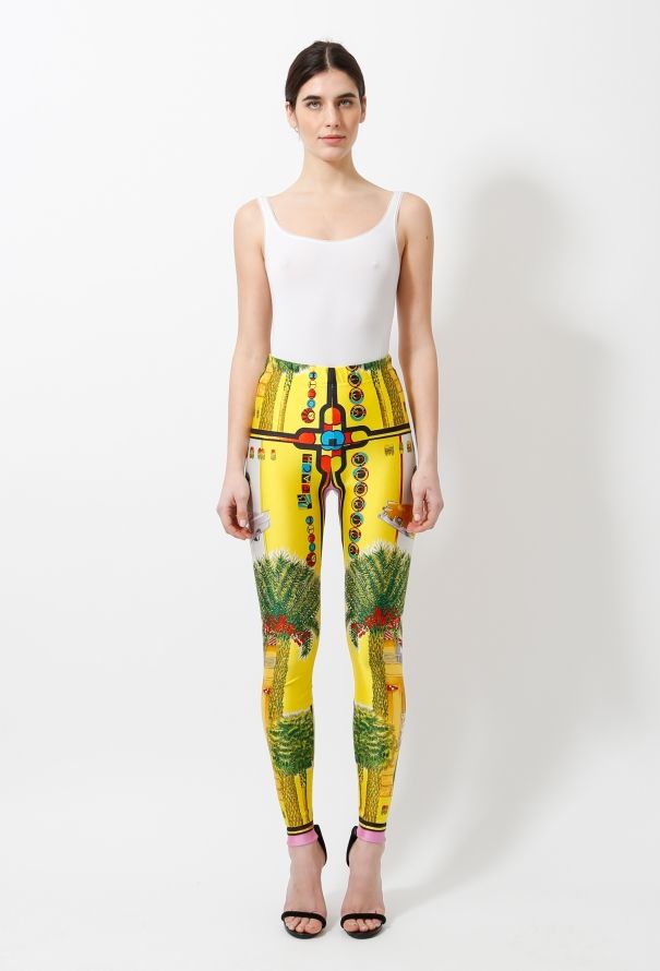 Gianni Versace 1991 "Miami" Print Leggings - 1