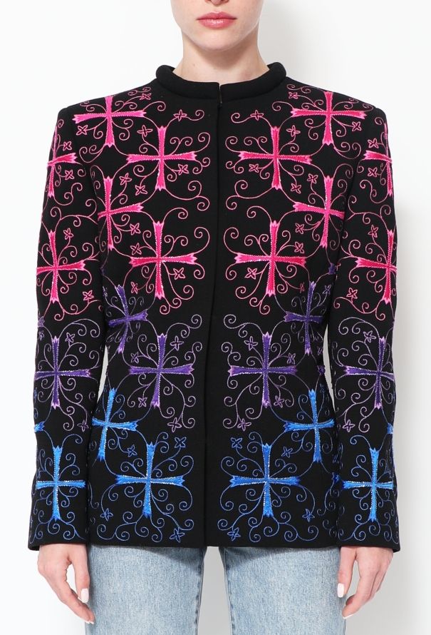 Gianni Versace RARE Atelier 1997 Filigree Cross Jacket - 1