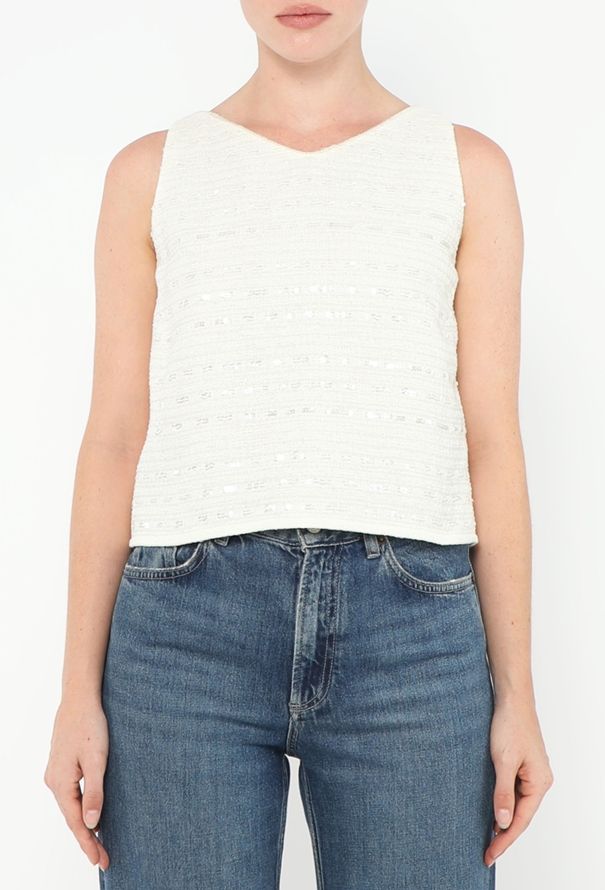 Chanel 2000 Sequin Tweed Jacket & Top - 4