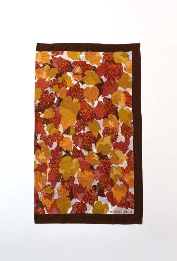 Hermès Leaf Printed Shawl - 2