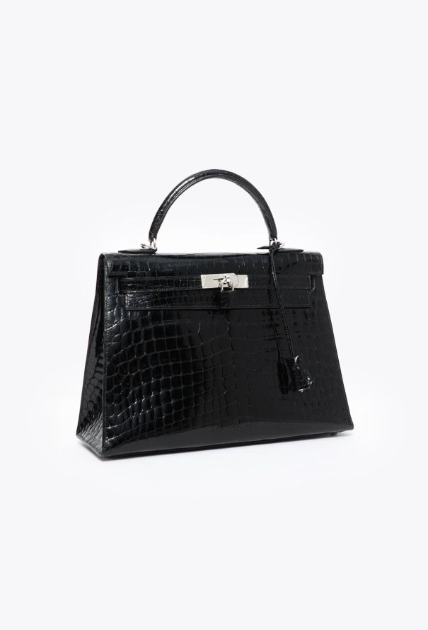 Hermès Black Niloticus Kelly Sellier 32 - 5
