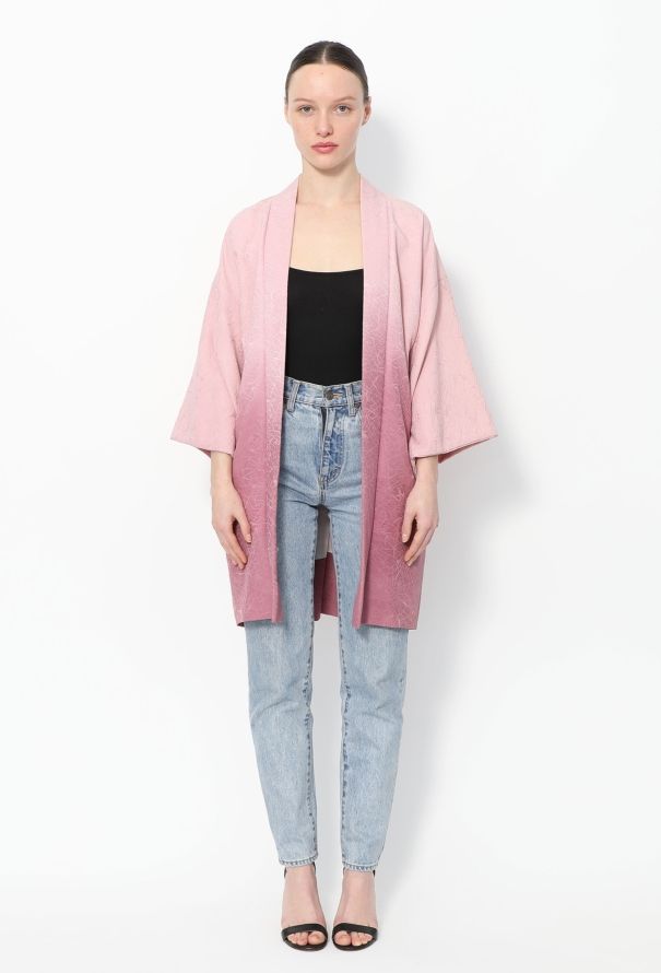 World Treasures Authentic Jacquard Ombré Kimono - 2