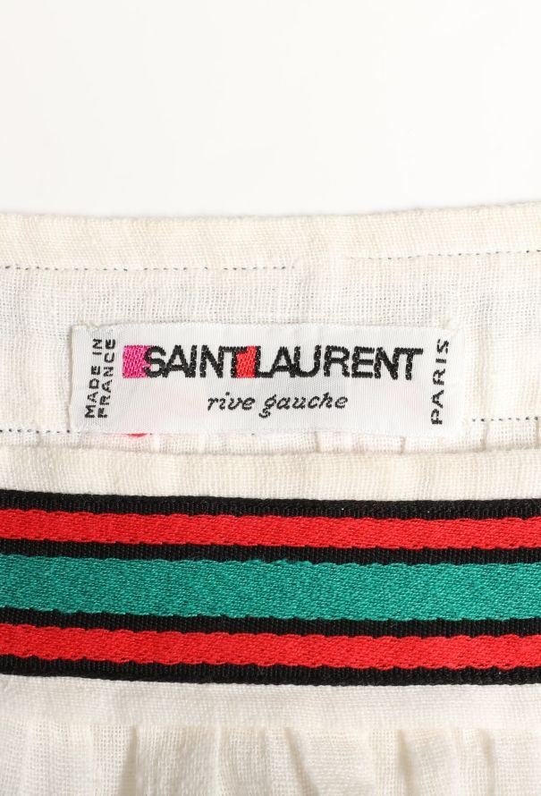 Saint Laurent 1977 Cotton Striped Trim Top - 5