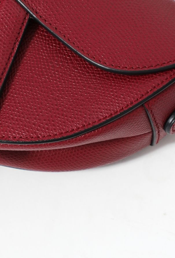Dior Burgundy Mini Saddle Bag - 7