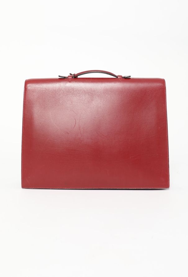 Hermès '90s Rouge H Box Sac à Dépêches - 3