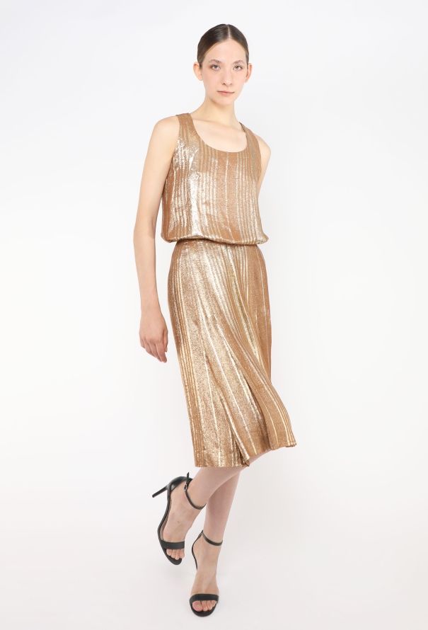 Chloé Vintage Lamé Skirt Ensemble - 1