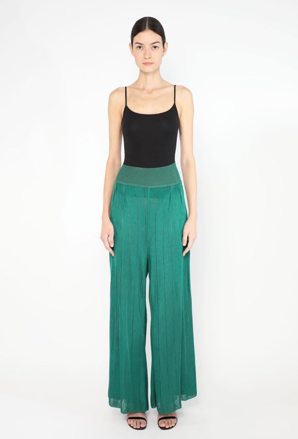 Alaïa S/S 1990 Ribbed Palazzo Pants - 3