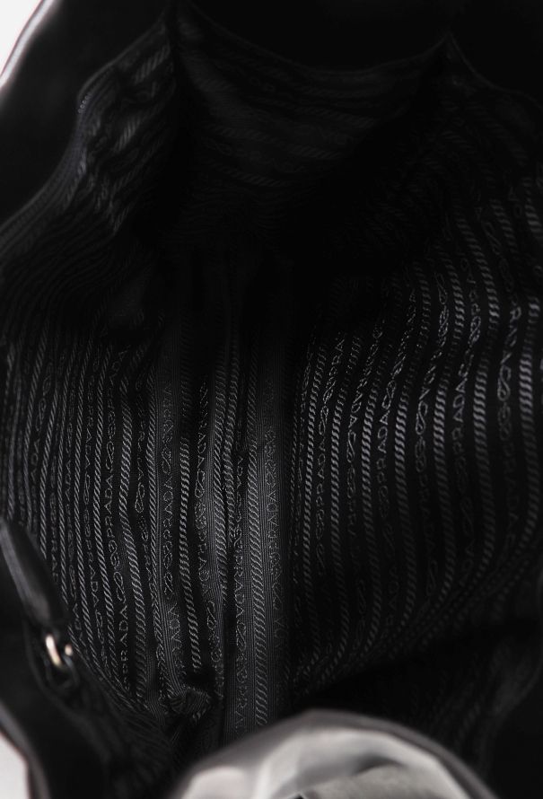 Prada Black Leather Tote Bag - 12