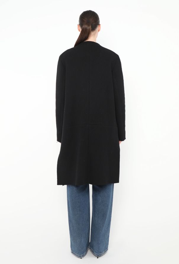 Céline 2014 Felted Charmeuse Pocket Coat - 3