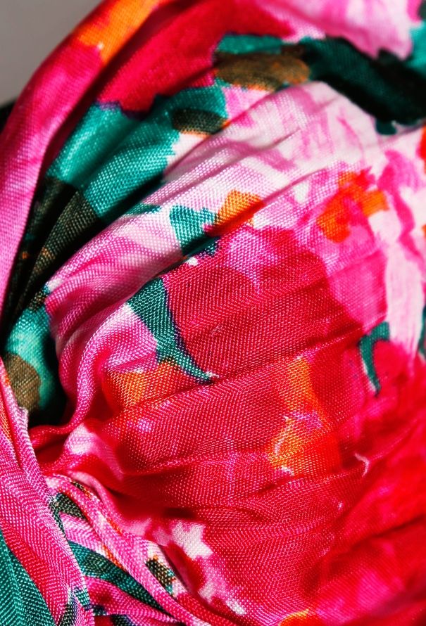 Balenciaga 2008 Ruched Floral Jersey Top - 5