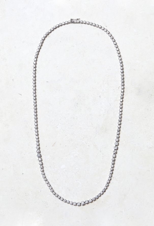 Vintage Fine Jewelry 18k White Gold & Diamond Necklace - 1