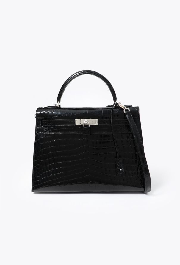 Hermès Black Niloticus Kelly Sellier 32 - 3