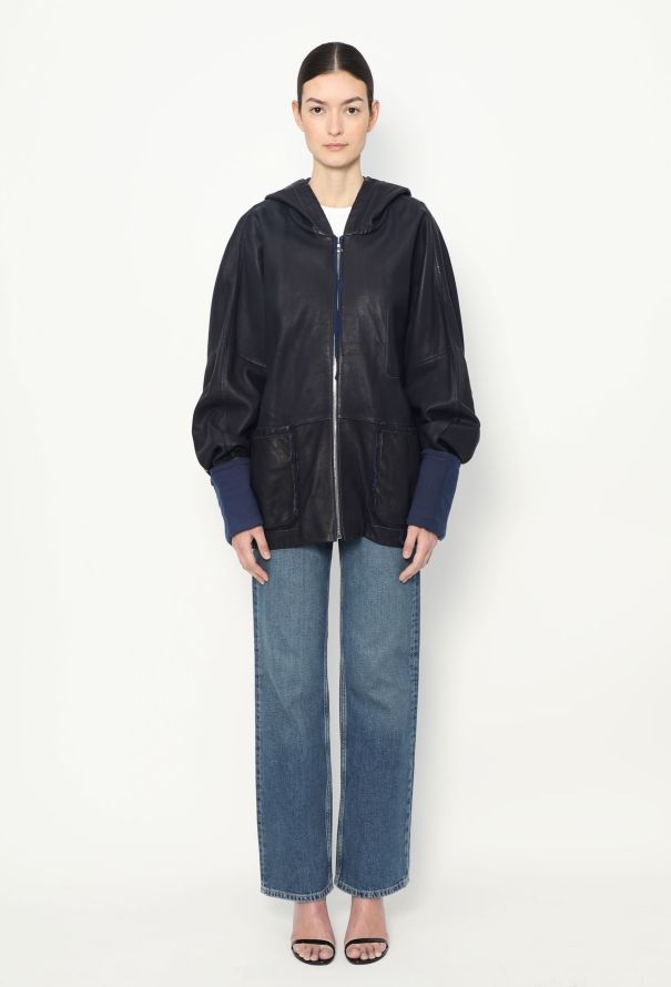 Loewe Lambskin Hooded Zip Jacket - 3