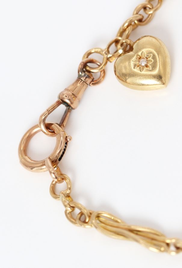 Vintage Fine Jewelry 18k Yellow Gold Charm Necklace - 5