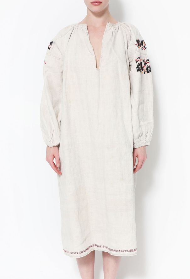 World Treasures Floral Embroidered Linen Tunic - 4