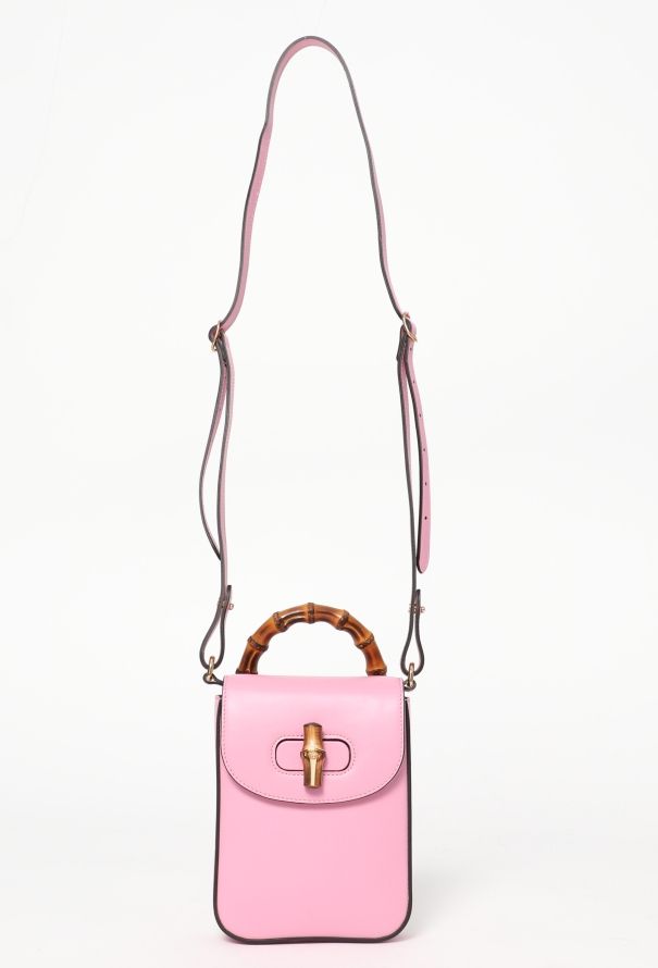 Gucci 2023 Pink Bamboo Mini Crossbody Bag - 2