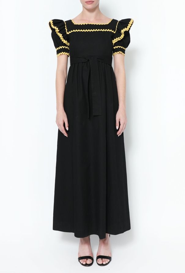Saint Laurent Collector 1968 Belted Peasant Dress - 2