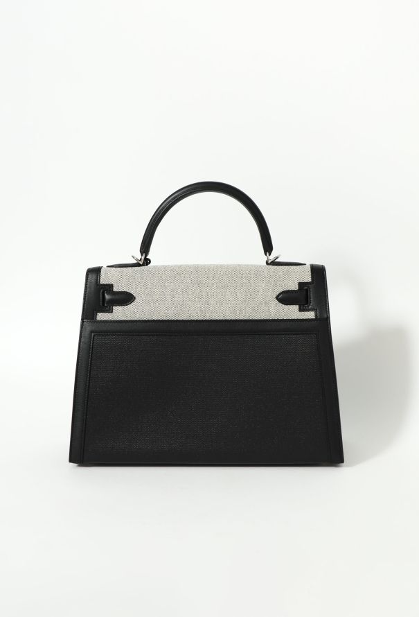Hermès Limited Edition Swift & Toile Kelly Sellier 32 - 4