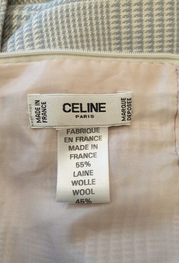 Céline 80s Chainlink Houndstooth Skirt - 6