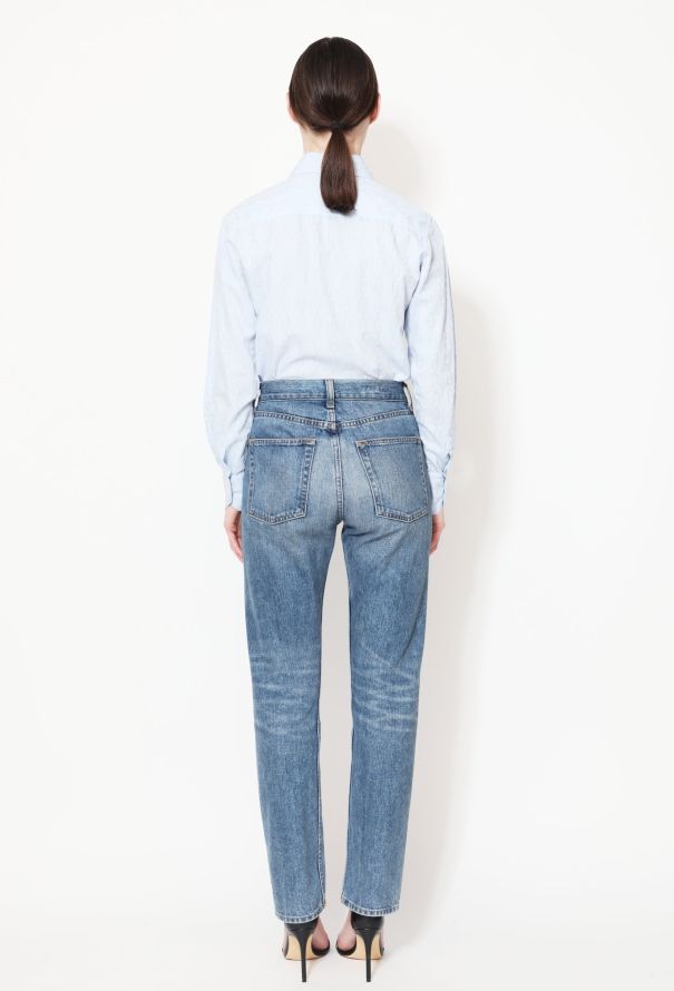 Céline ‘70s Chainlink Triomphe Cotton Shirt - 4