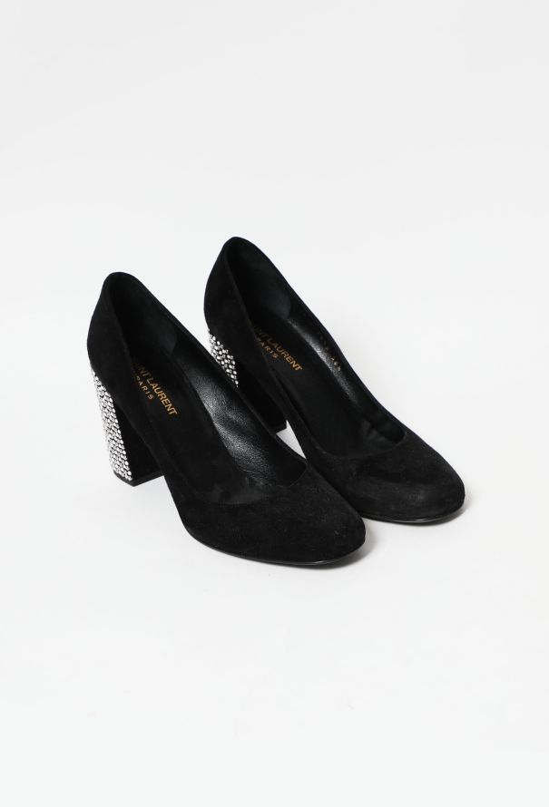 Saint Laurent Embellished Suede Pumps - 2