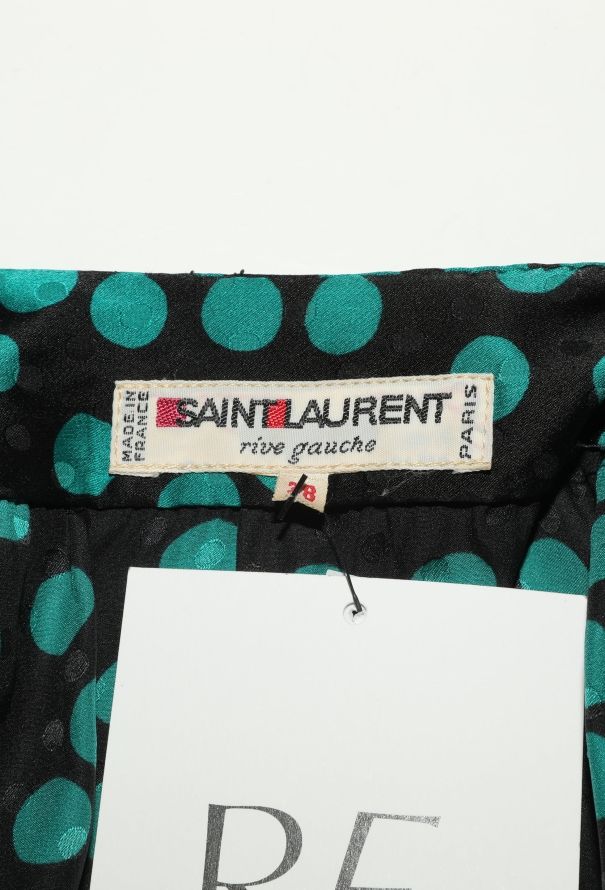 Saint Laurent Vintage Belted Silk Wrap Dress - 5