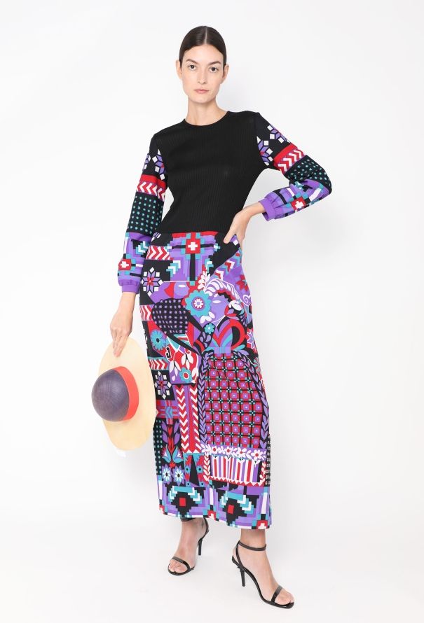 Lanvin '70s Graphic Ribbed Dress - 5