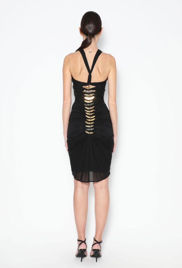 Gucci Iconic Tom Ford 2004 Silk Halter Dress - 5