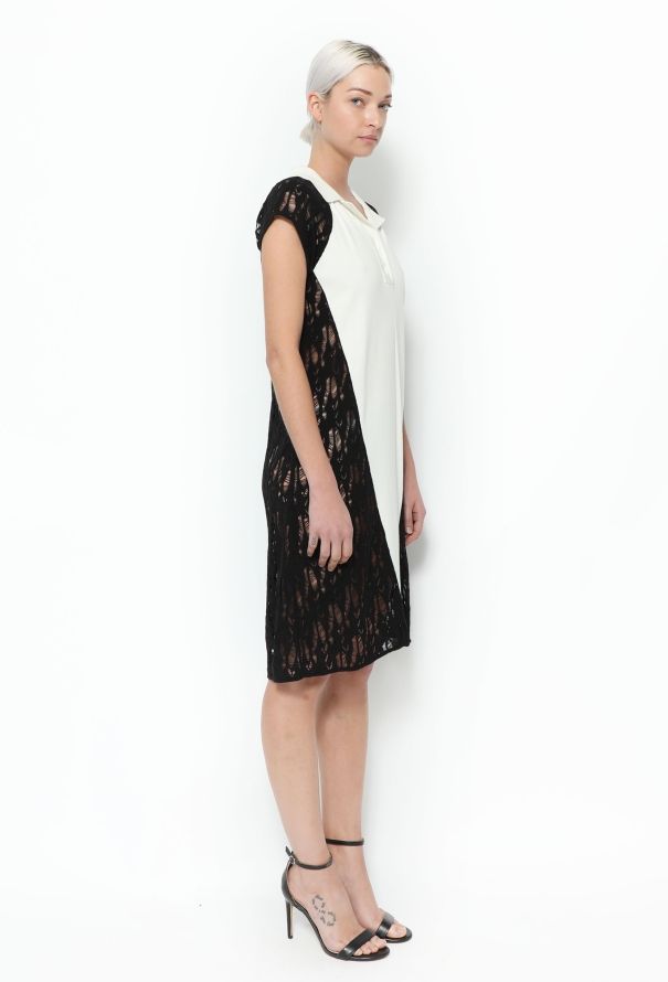 Chanel 2012 Bicolor Distressed Polo Dress - 3