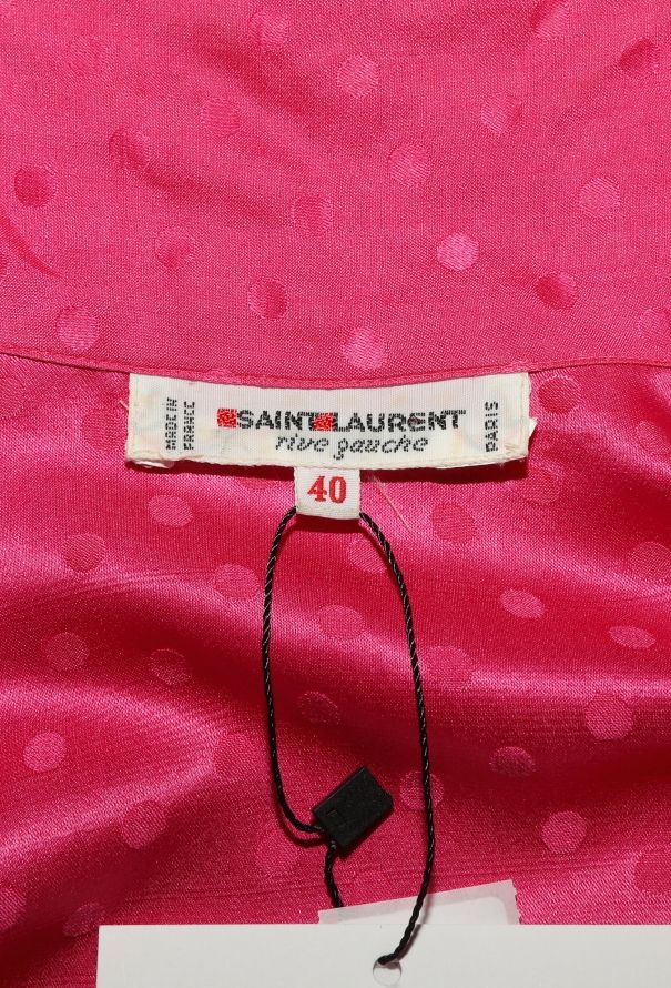 Saint Laurent Vintage Polka Dot Lavallière Blouse - 7